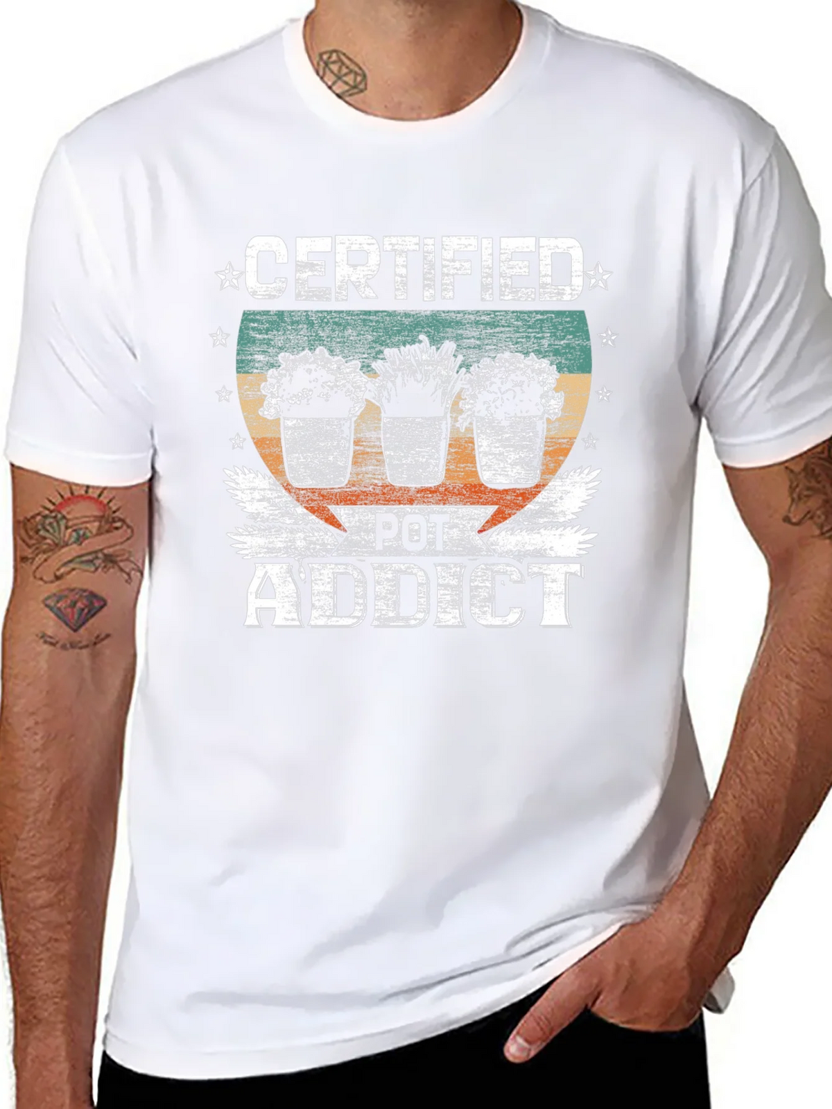 Certified Pot Addict Graphic T-Shirt product image 6