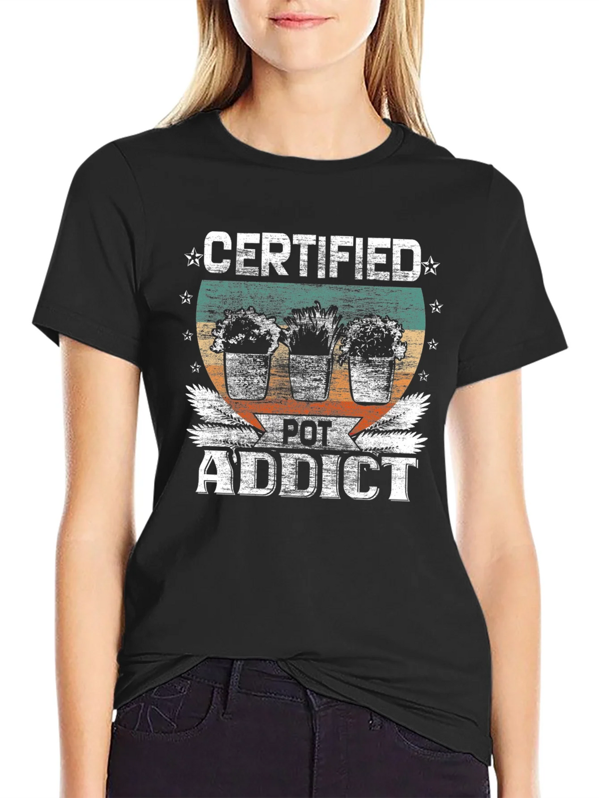 Certified Pot Addict Graphic T-Shirt product image 2