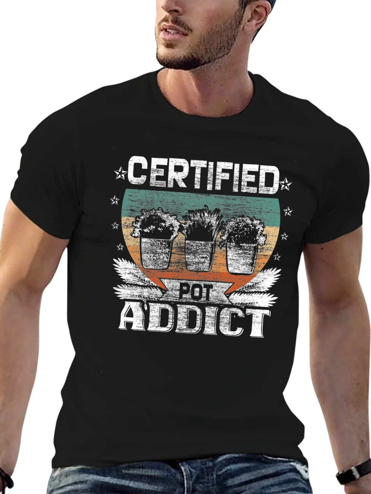 Certified Pot Addict Graphic T-Shirt product image 5
