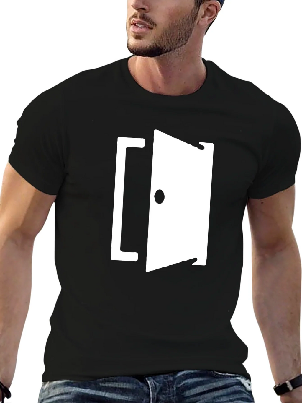 Open Door Graphic T-Shirt - Black product image 6