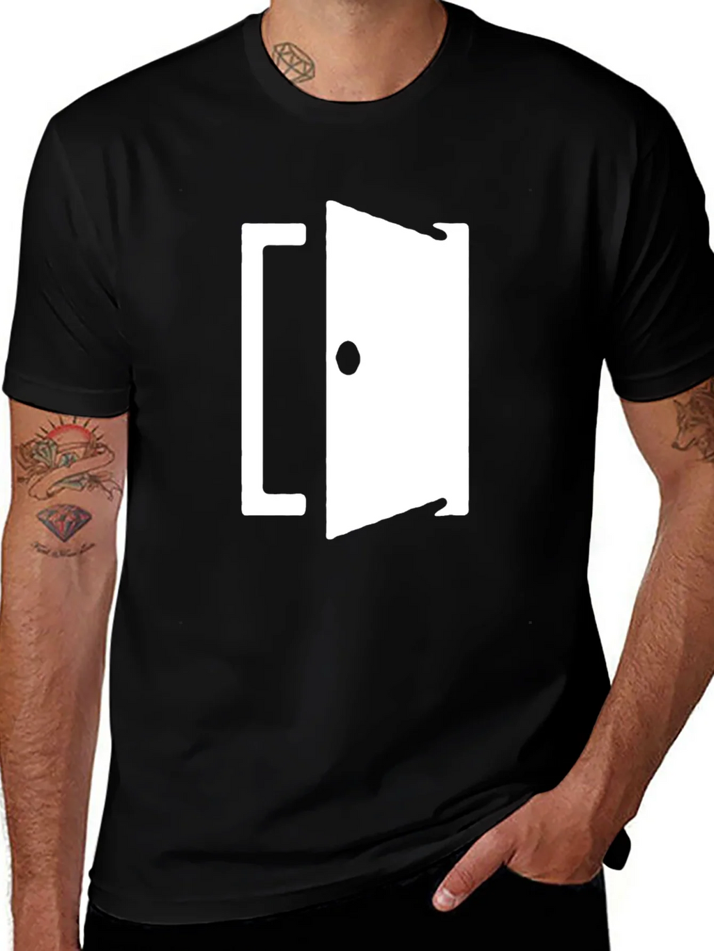 Open Door Graphic T-Shirt - Black product image 1