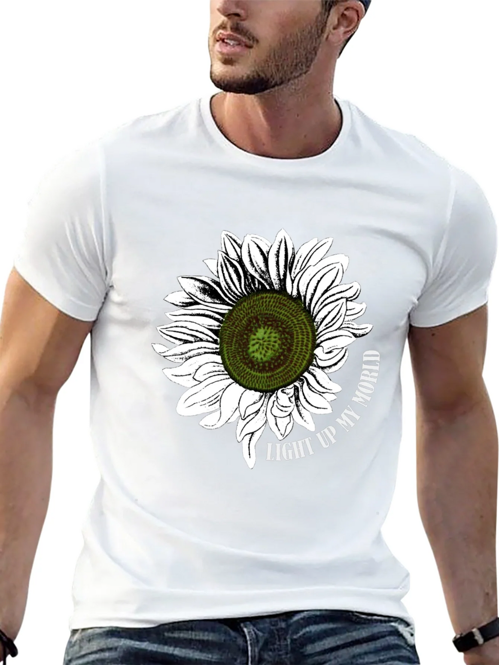 Sunflower Graphic T-Shirt - Light Up My World Black Tee product image 10
