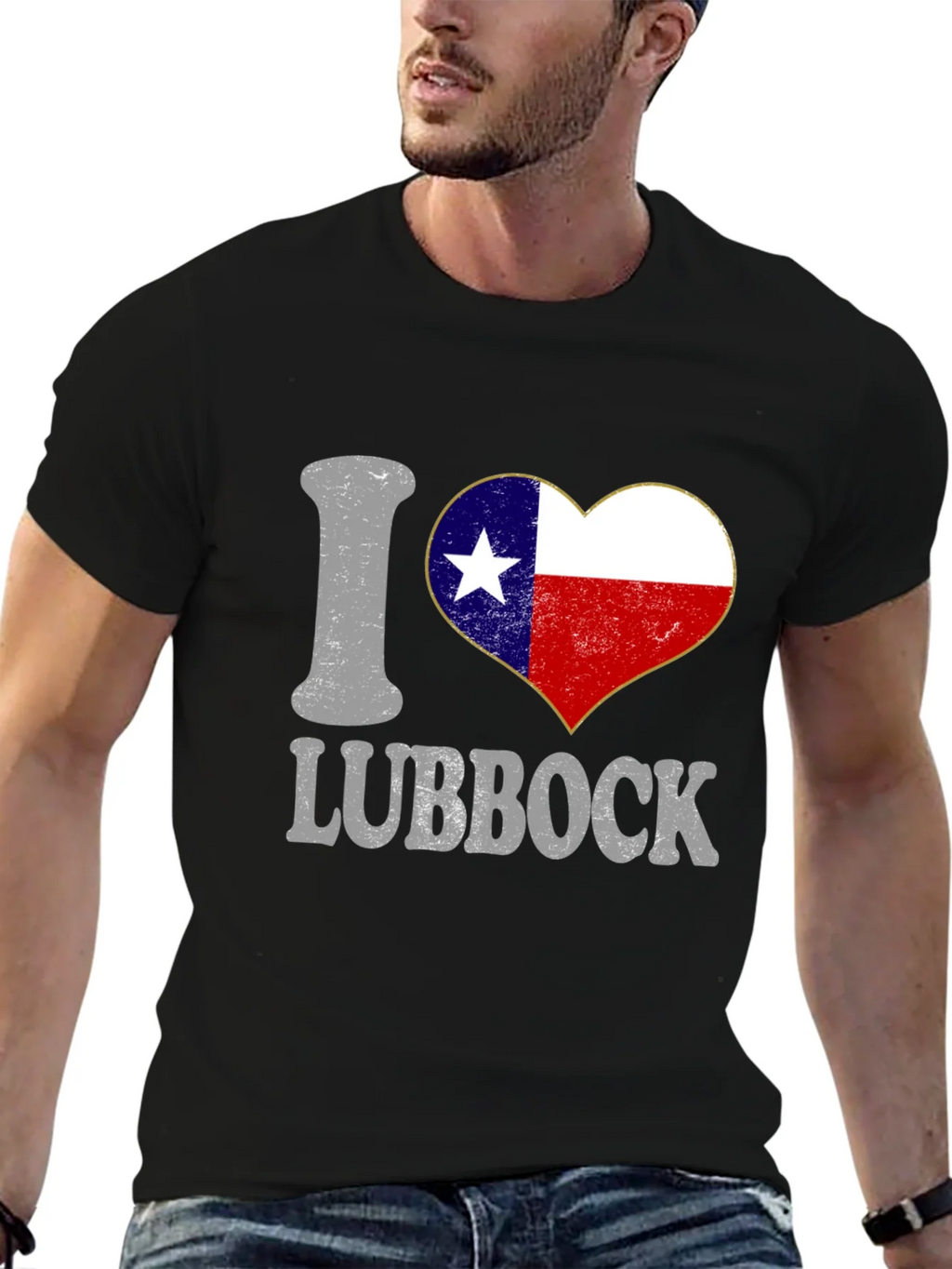 I Heart Lubbock Texas Flag Tee product image 6