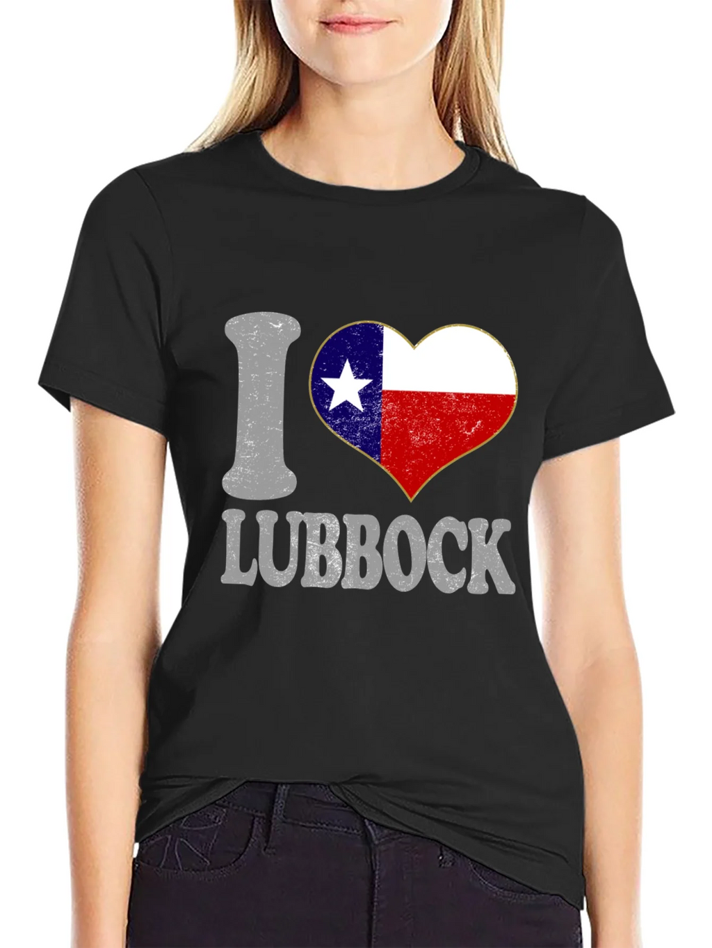 I Heart Lubbock Texas Flag Tee product image 2