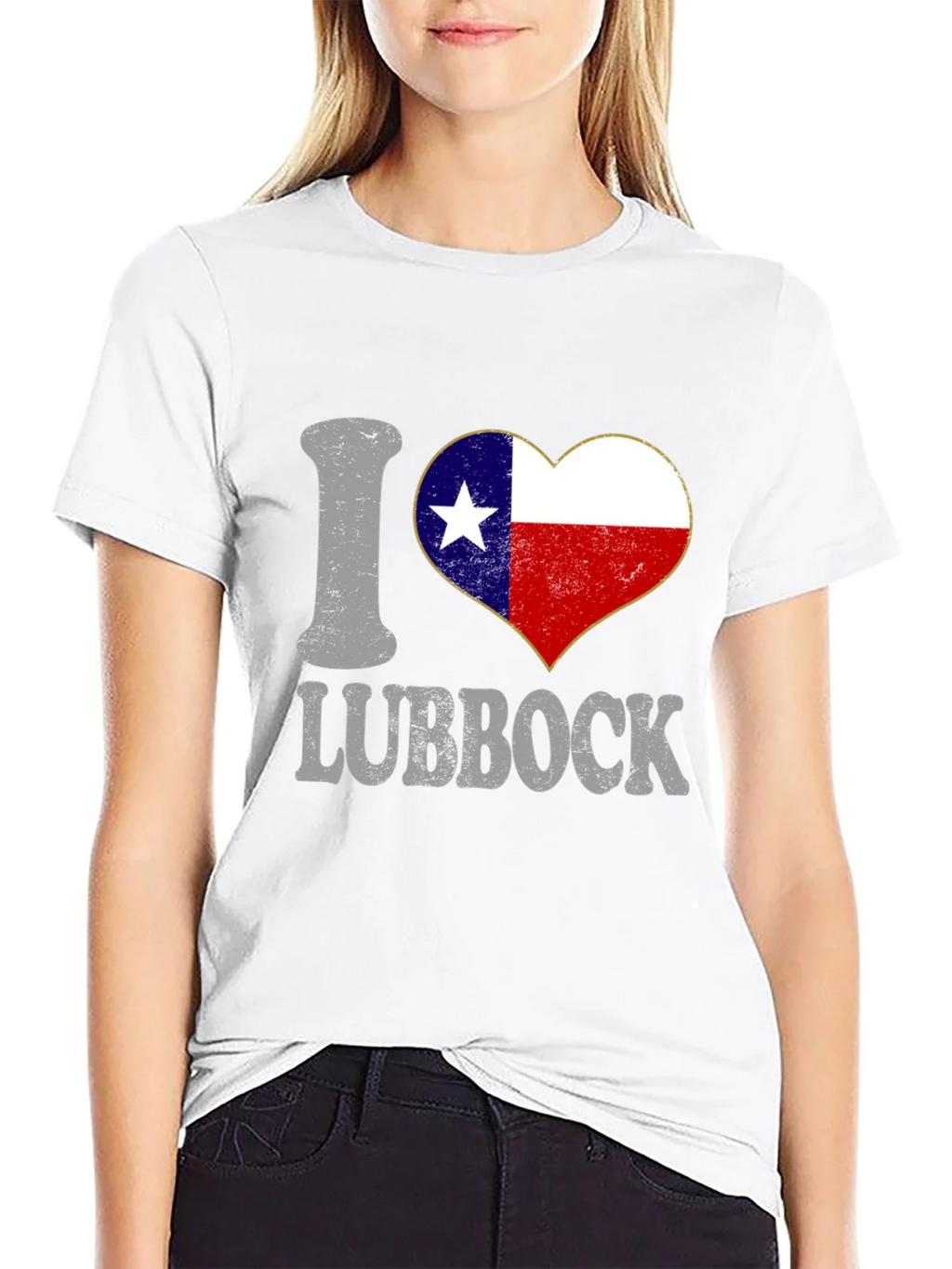 I Heart Lubbock Texas Flag Tee product image 8