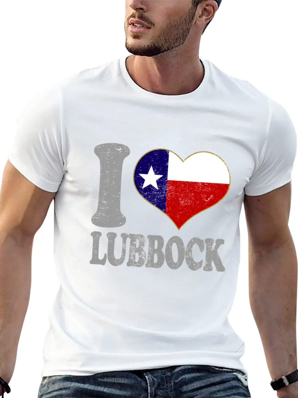 I Heart Lubbock Texas Flag Tee product image 12