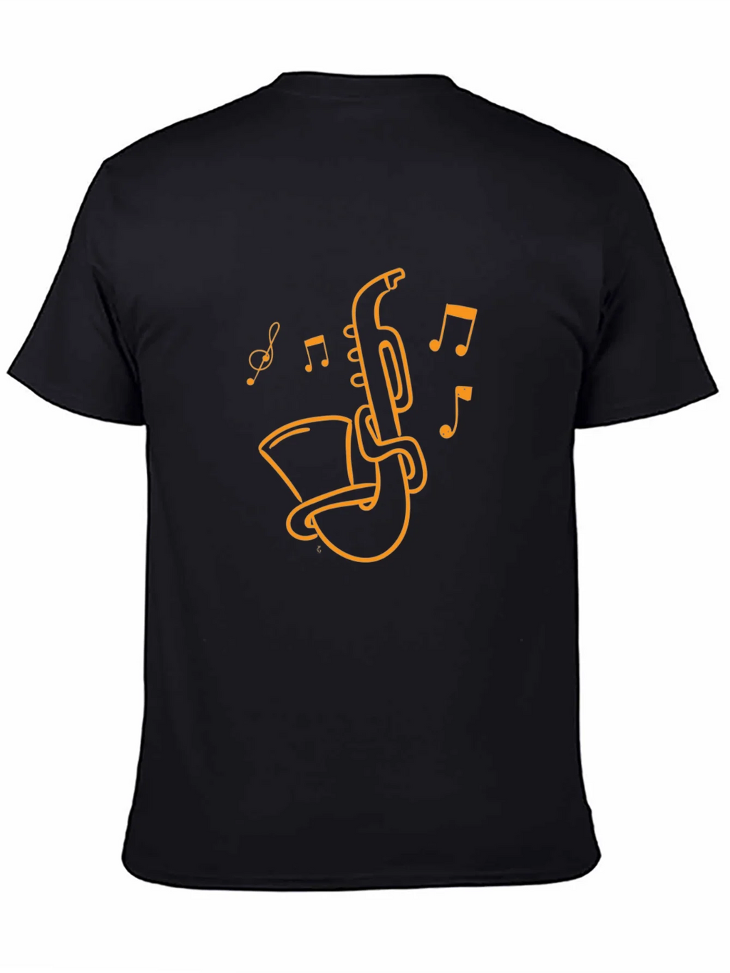 Saxophone Music Graphic T-Shirt - Black product image 4