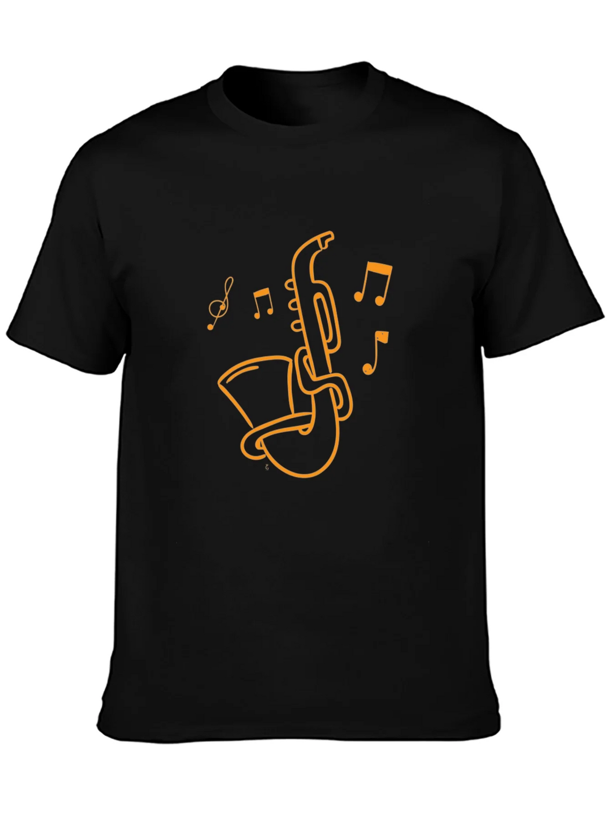 Saxophone Music Graphic T-Shirt - Black product image 3