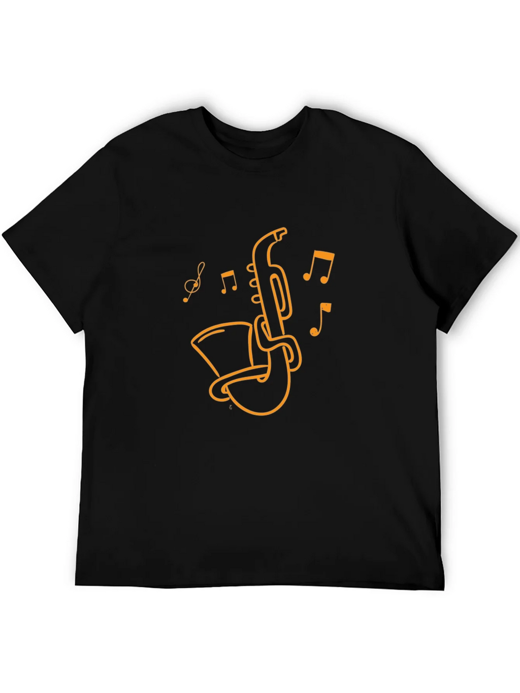 Saxophone Music Graphic T-Shirt - Black product image 5