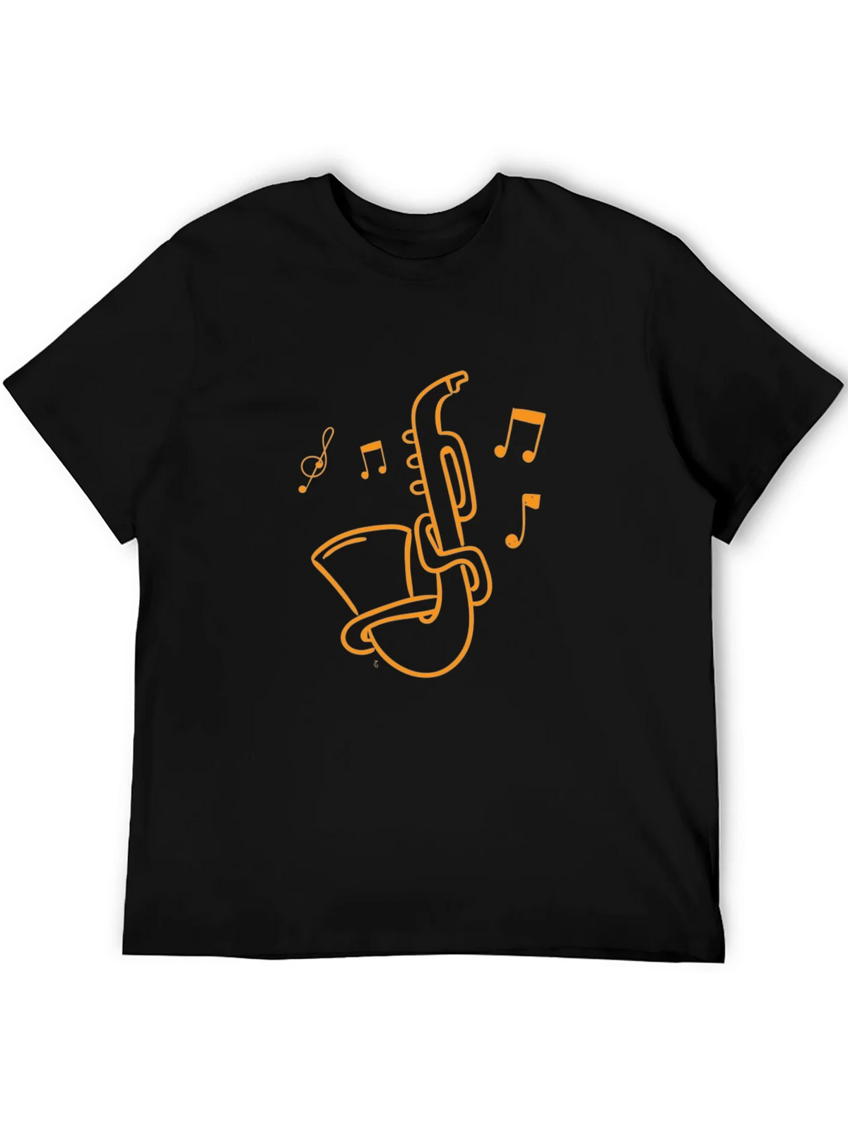 Saxophone Music Graphic T-Shirt - Black product image 5
