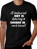 Churro Balanced Diet Black T-Shirt product image 1