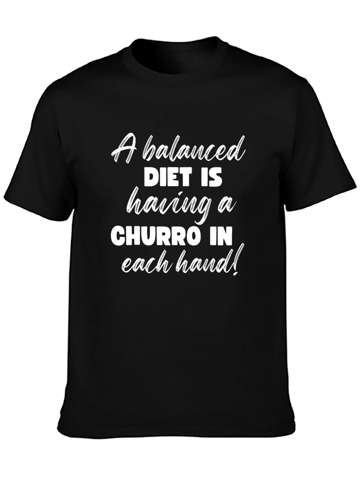 Churro Balanced Diet Black T-Shirt product image 3