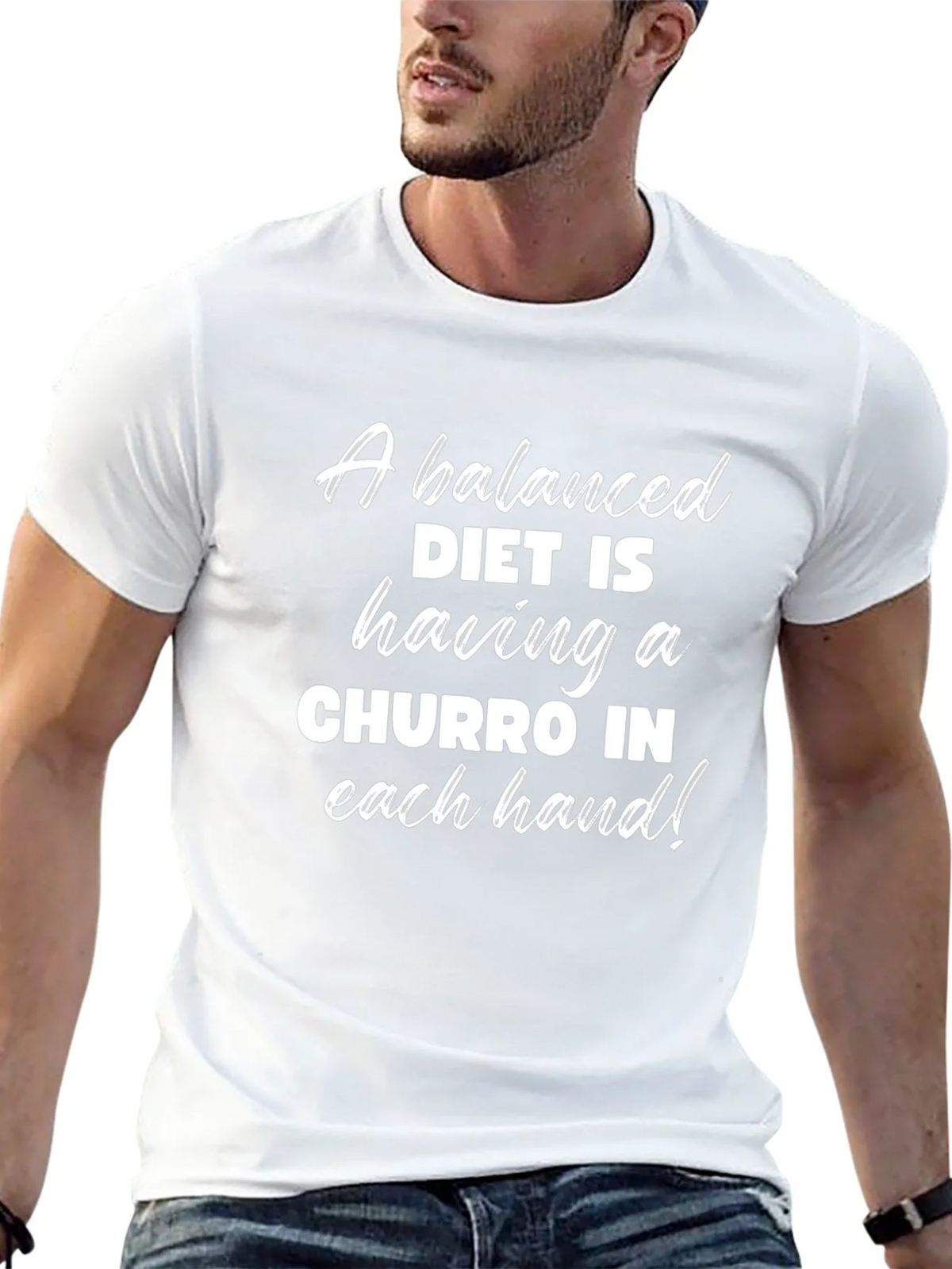 Churro Balanced Diet Black T-Shirt product image 12