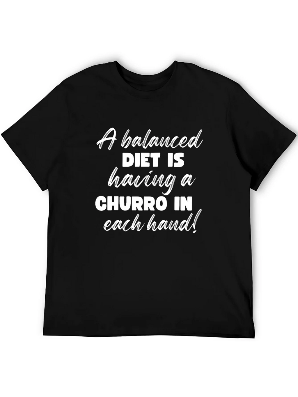 Churro Balanced Diet Black T-Shirt product image 5