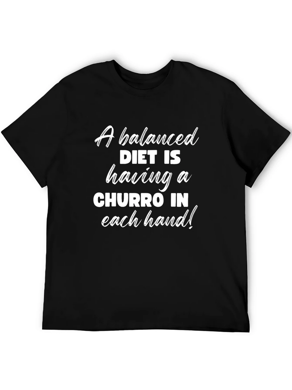 Churro Balanced Diet Black T-Shirt product image 5