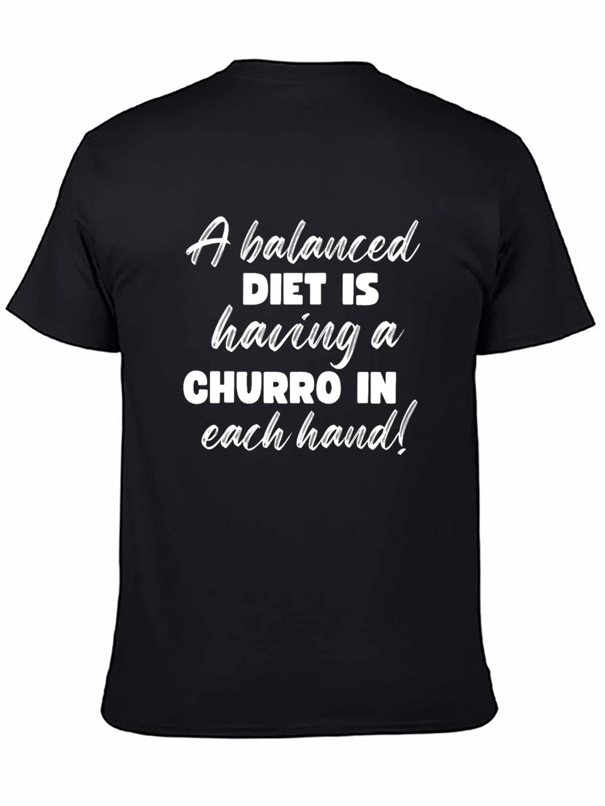Churro Balanced Diet Black T-Shirt product image 4