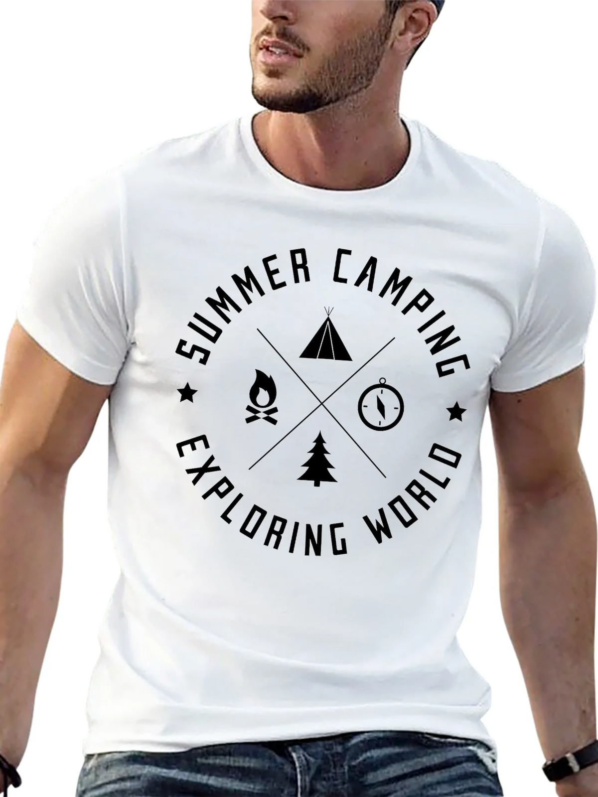 Summer Camping Exploring World Graphic T-Shirt product image 8