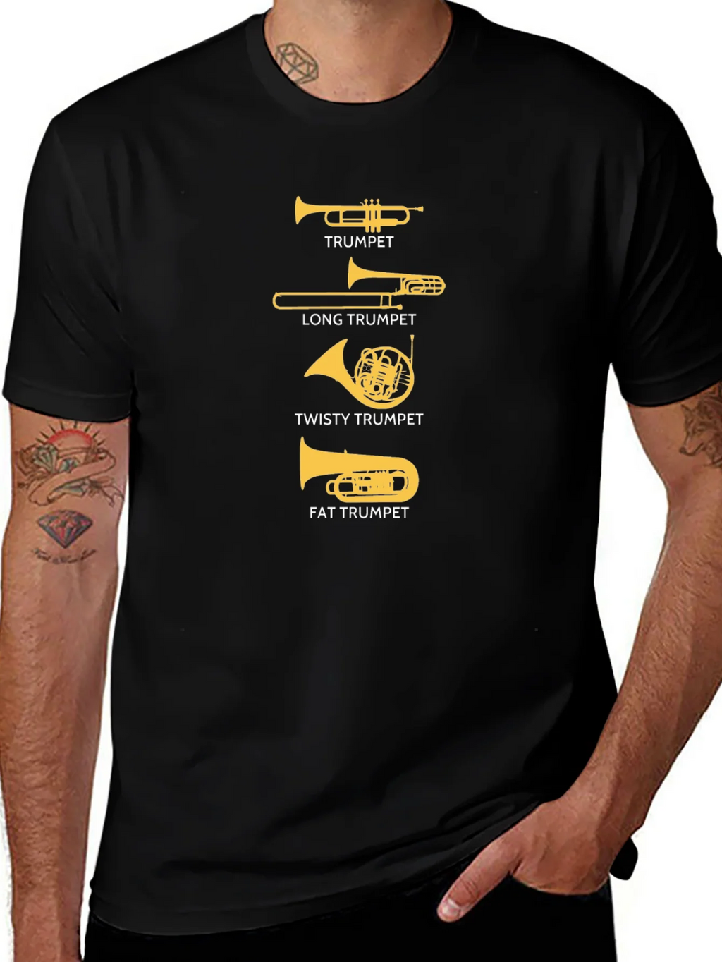 Funny Trumpet Types Graphic T-Shirt product image 1