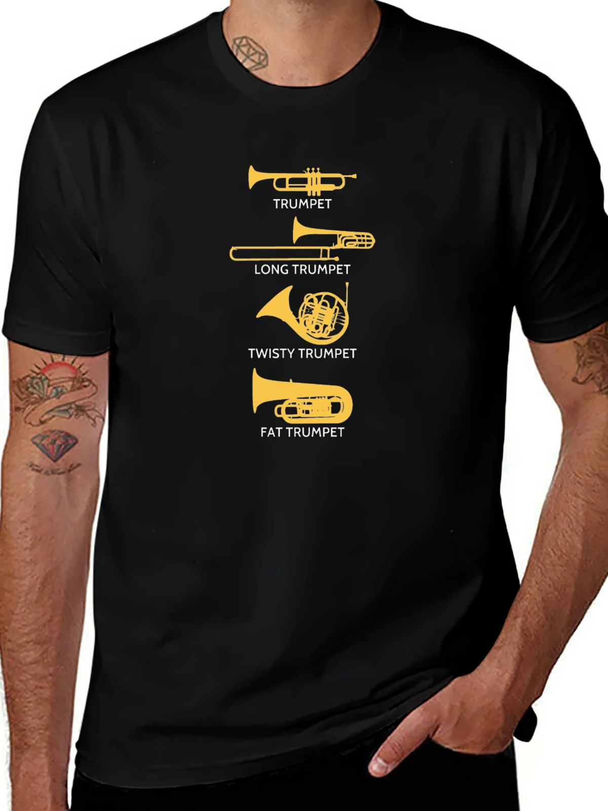 Funny Trumpet Types Graphic T-Shirt product image 1