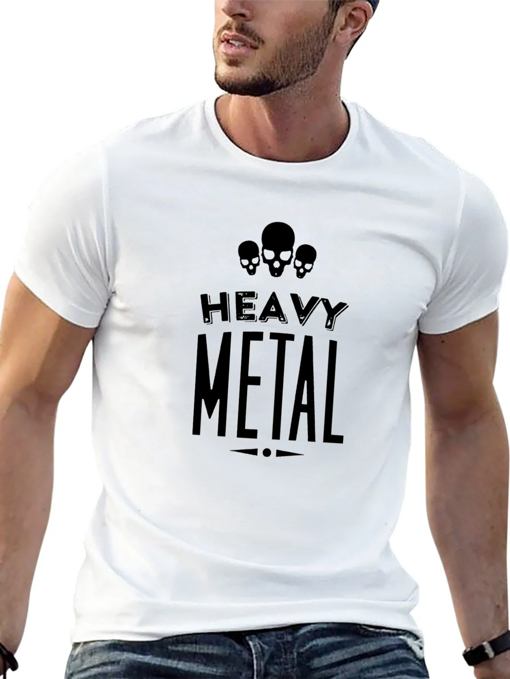Heavy Metal Skull T-Shirt Mens Graphic Tee product image 10